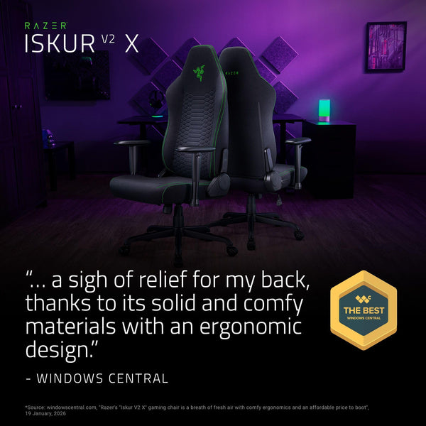 Ergonomic Gaming Chair with Lumbar Support & Fabric Finish