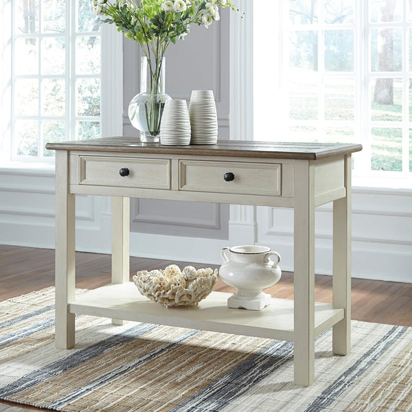 Farmhouse Sofa Table with Drawers