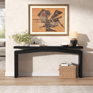 63-Inch Wooden Console Table for Entryway & Living Room