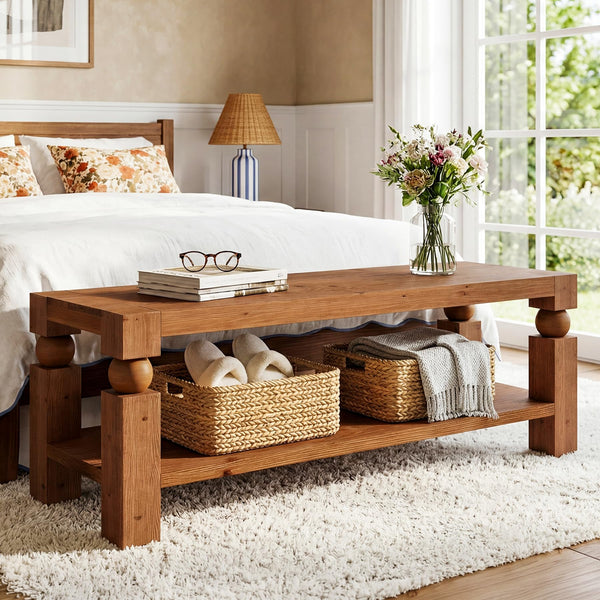 47-Inch Entryway Bench with Shoe Storage