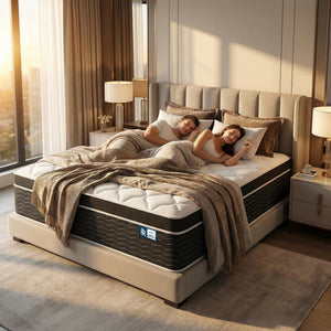 12-Inch California King Hybrid Mattress | Cooling Gel Memory Foam & Pocketed Spring