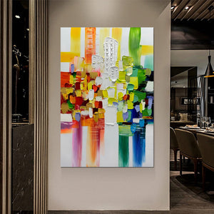 Abstract City Canvas Wall Art – 24x36 Inch