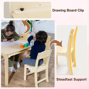 Kids Art Table and Chair Set with Storage
