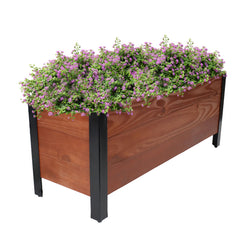 Acacia Wood Rectangular Raised Planter Box