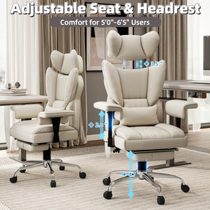 Big and Tall Heated Massage Reclining Office Chair with Lumbar Support