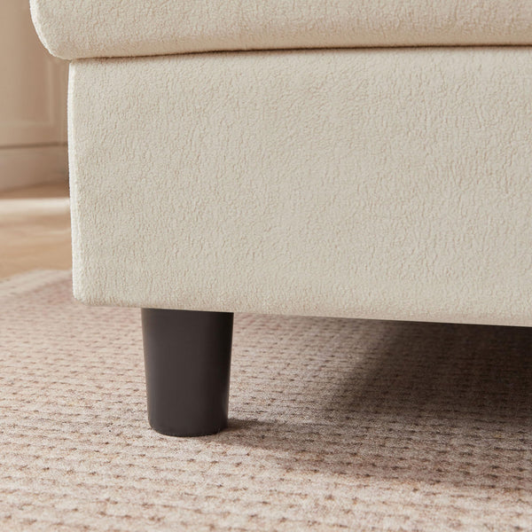 U-Shaped Sectional Cloud Couch with Storage Ottoman