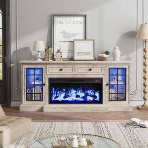 70" Fireplace TV Stand with 36" Electric Fireplace