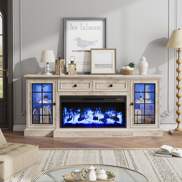 70" Fireplace TV Stand with 36" Electric Fireplace