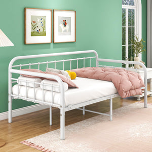 Metal Daybed Frame Twin Size – Heavy Duty Slats, Sofa Bed Platform