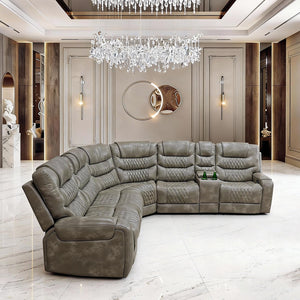 Power Reclining Sectional Sofa with USB Ports & Storage