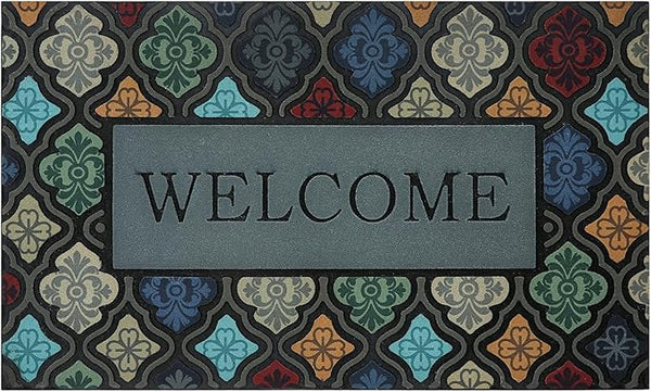 Non-Slip Rubber Doormat 24x36 Inch – Indoor Outdoor Entrance Mat