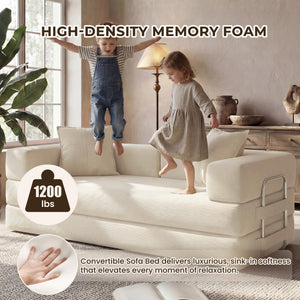 78" Convertible Sofa Bed – 5-in-1 Futon Couch, Corduroy, No Assembly