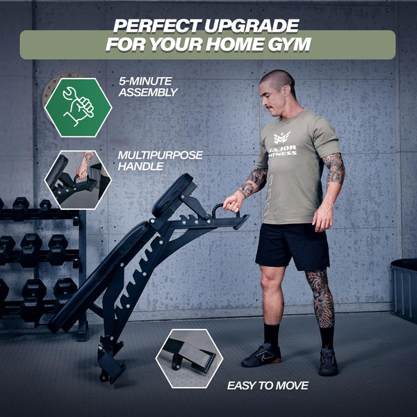 Adjustable Weight Bench 1300LBS 32-Position Incline Decline Flat
