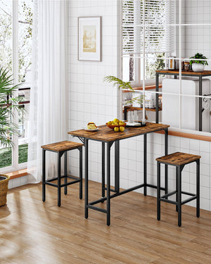 Folding Bar Table and 2-Stool Set