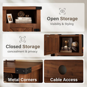 Fireplace TV Stand with Storage 54-Inch