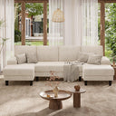 110" U-Shaped Sectional Sofa with Double Chaise