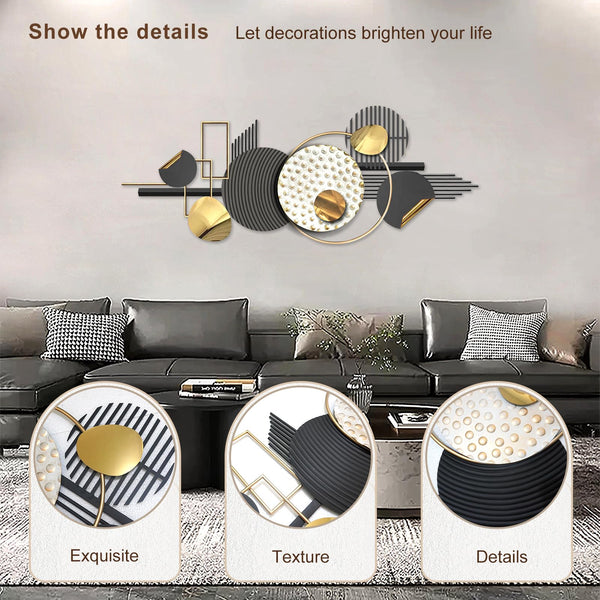 Metal Wall Sculpture Set – Large Abstract Geometric Wall Art