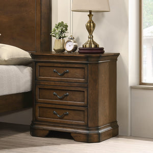 Traditional Wood Panel Bedroom Set – Antique Walnut