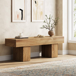 55" Farmhouse Entryway Bench