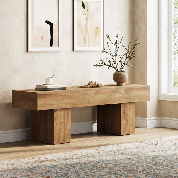 55" Farmhouse Entryway Bench
