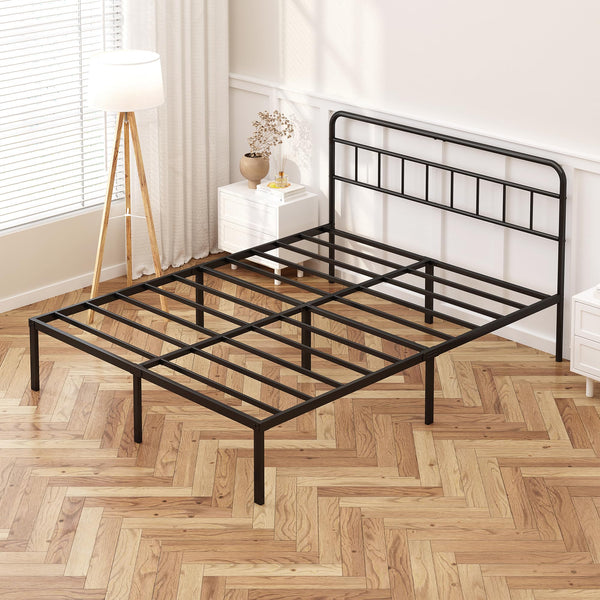 King Size Bed Frame with Minimalist Headboard