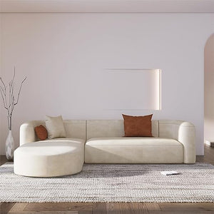 Modern Velvet Sofa Couch with Deep Seating
