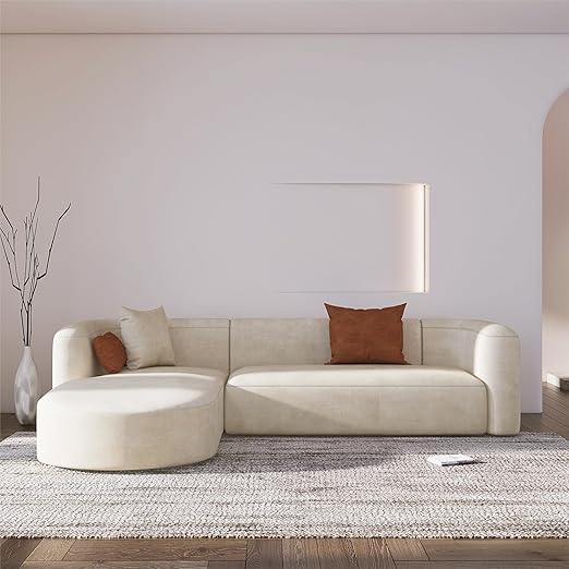Modern Velvet Sofa Couch with Deep Seating