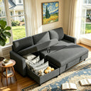 L-Shaped Sleeper Sofa with Storage Chaise