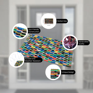Recycled Flip Flop Outdoor Doormat 18x30 Inch