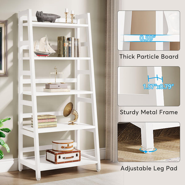 5-Tier Ladder Bookshelf