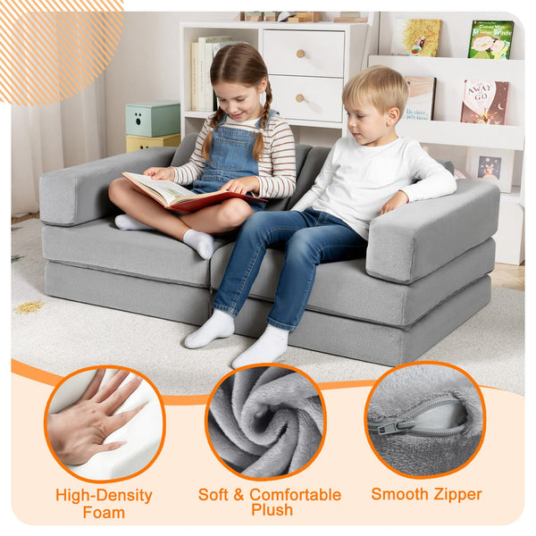 10-Piece Modular Kids Play Couch