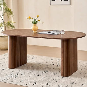 70.8" Oval Dining Table for 4-6 People