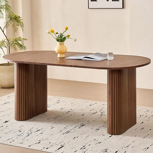 70.8 Inch Oval Dining Table for 4 to 6 People
