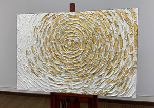 Hand-Painted Abstract Canvas Wall Art – 24x36 Inch Framed Oil Painting