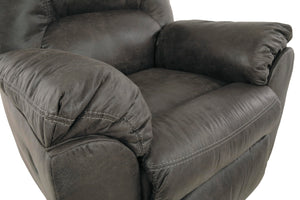 Faux Leather Manual Rocker Recliner – Gray