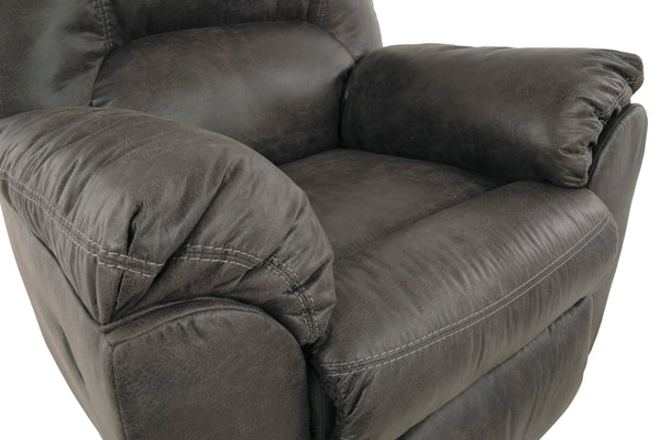 Faux Leather Manual Rocker Recliner – Gray