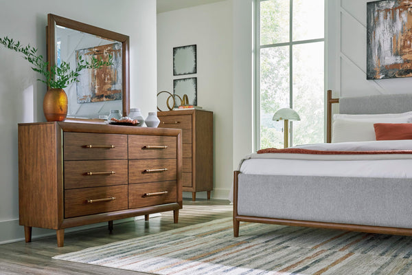 6-Drawer Dresser & 5-Drawer Chest – Dark Brown