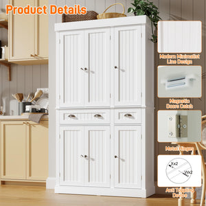 71-Inch Tall Kitchen Pantry Cabinet with Drawers