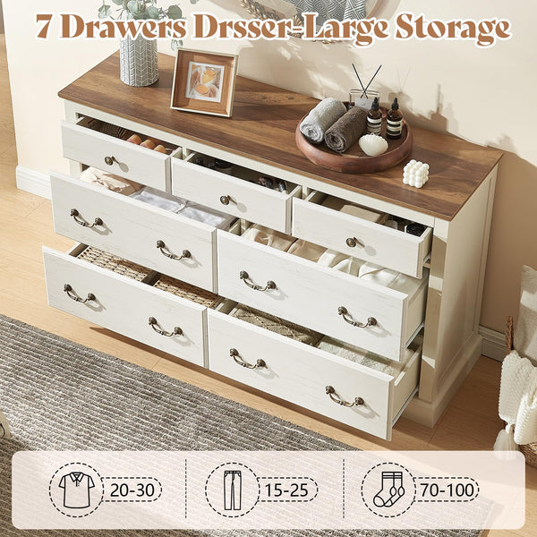 Farmhouse 4-Piece Bedroom Set with Dressers & Nightstands