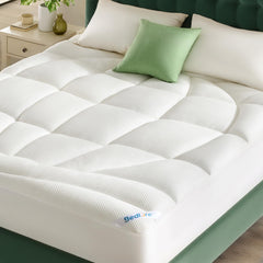 TENCEL Lyocell Blend Pillow Top Mattress Topper – Cooling, Deep Pocket, Machine Washable