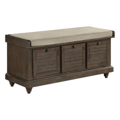 Coastal Lift-Top Storage Bench with Louvered Front
