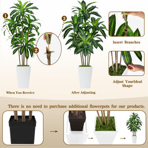 Artificial Dracaena Tree with Planter – 6ft & 7ft