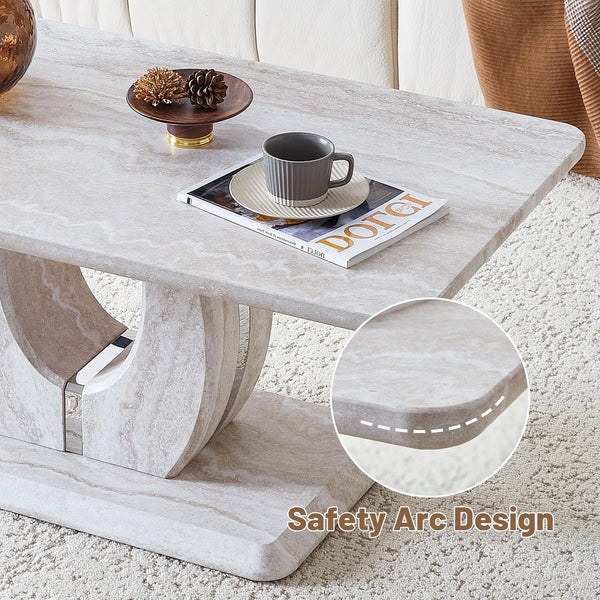 Modern Rectangle Coffee Table with Storage