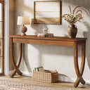 63" Solid Wood Farmhouse Console Table
