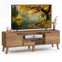 TV Stand for 65-Inch TVs, Entertainment Center with Adjustable Shelf, 58-Inch