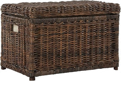 Wicker Storage Trunk with Removable Lid