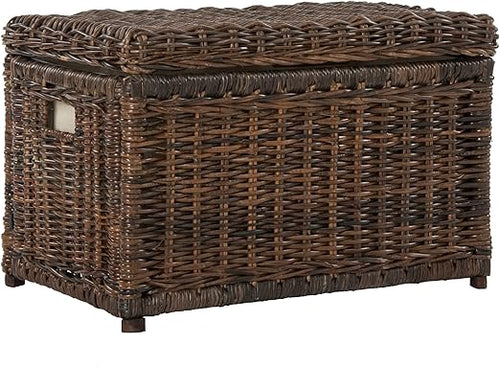 Wicker Storage Trunk with Removable Lid
