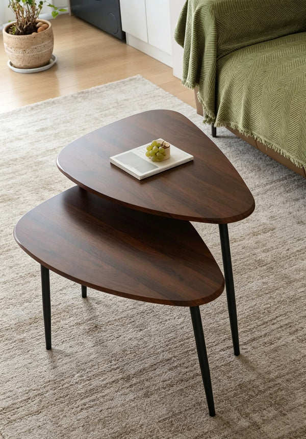 Oval Nesting Coffee Table Set