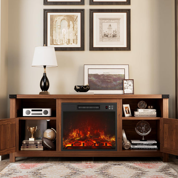 Fireplace TV Stand with Storage 54-Inch