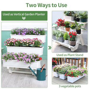3-Tier Vertical Garden Planter with Tray